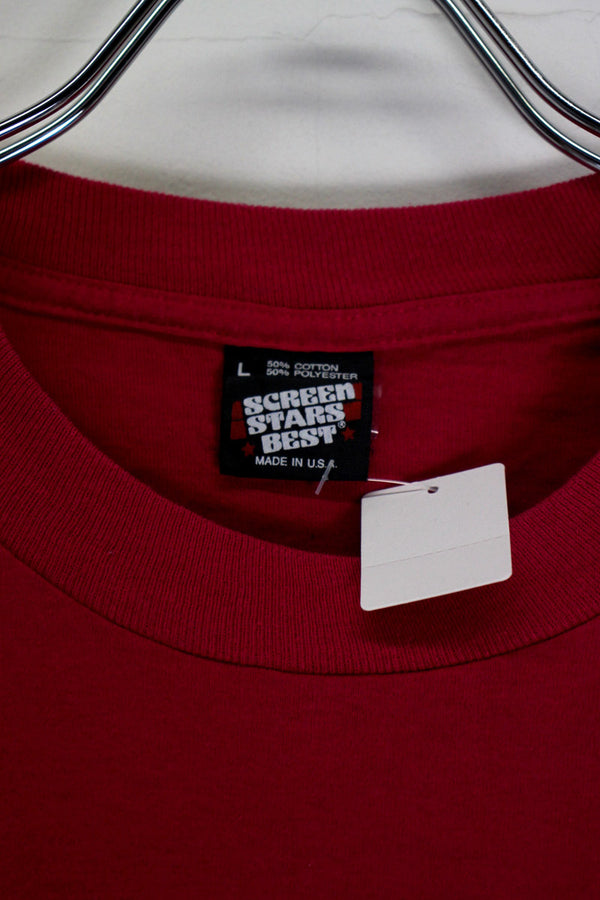 MADE IN USA 90'S STATE MEET 1992 TEE SHIRT / PINK [SIZE: L USED]