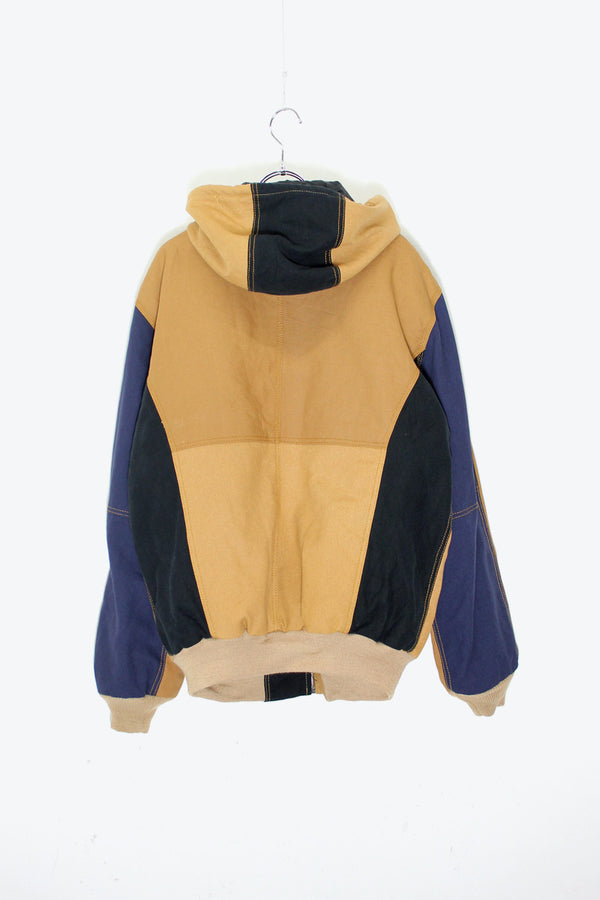 90'S DUCK FULL ZIP ACTIVE HOODIE JACKET W/QUILTING LINER / MULTI [SIZE: M equivalent USED]