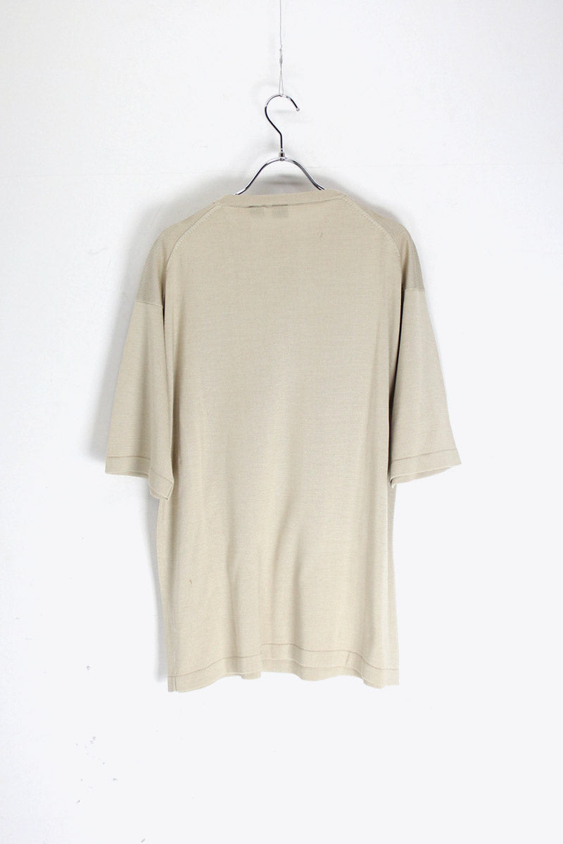 SILK S/S TEE SHIRT / IVORY [SIZE: L USED]