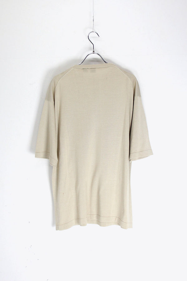 SILK S/S TEE SHIRT / IVORY [SIZE: L USED]