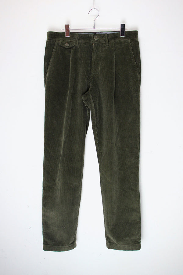 TUCK CORDUROY PANTS / OLIVE [사이즈: W31 x L30 USED]