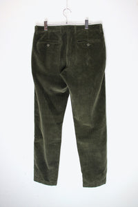 TUCK CORDUROY PANTS / OLIVE [SIZE: W31 x L30 USED]