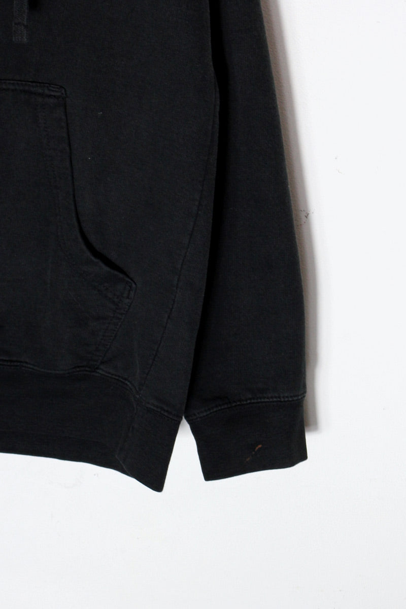 BUCK FLOWER LOGO PRINT PULLOVER SWEAT HOODIE / BLACK [SIZE: S USED]