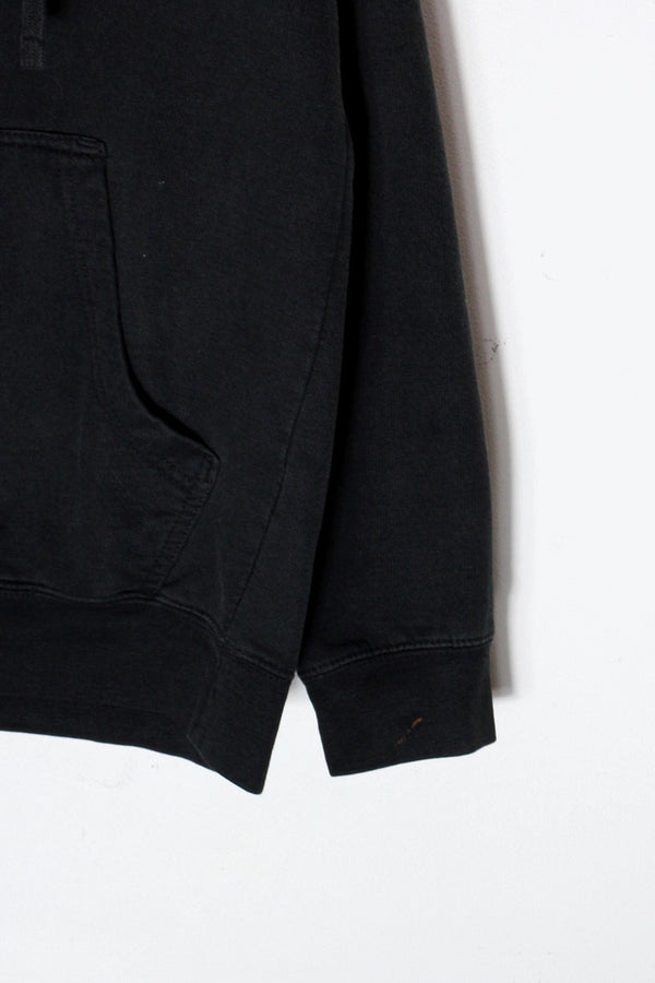 BUCK FLOWER LOGO PRINT PULLOVER SWEAT HOODIE / BLACK [SIZE: S USED]