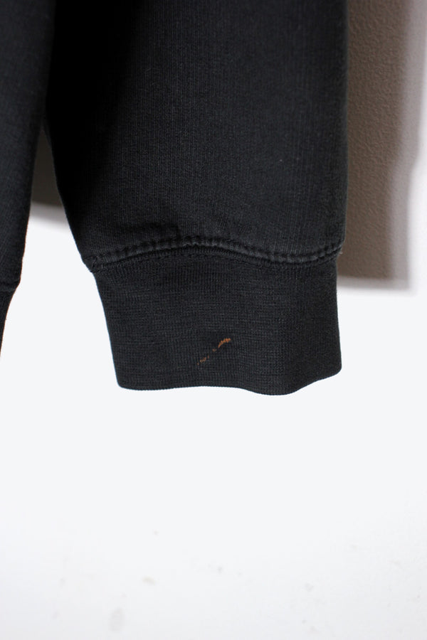 BUCK FLOWER LOGO PRINT PULLOVER SWEAT HOODIE / BLACK [SIZE: S USED]