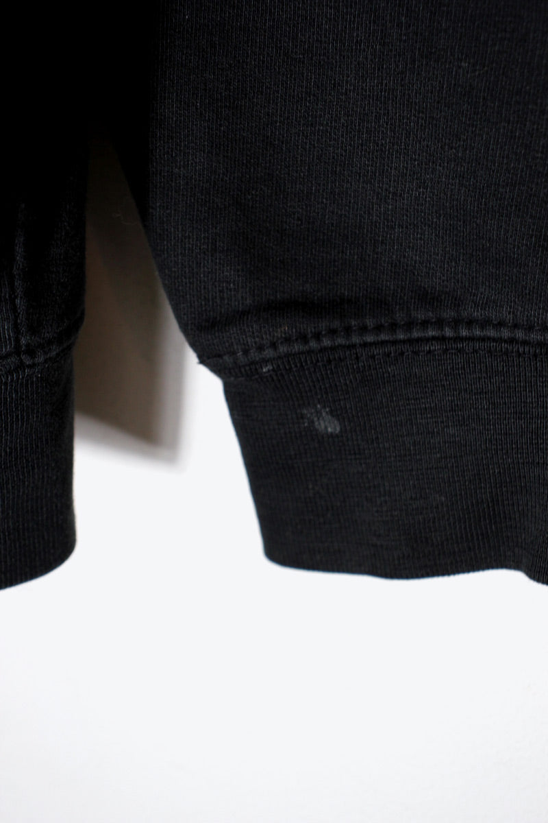 BUCK FLOWER LOGO PRINT PULLOVER SWEAT HOODIE / BLACK [SIZE: S USED]