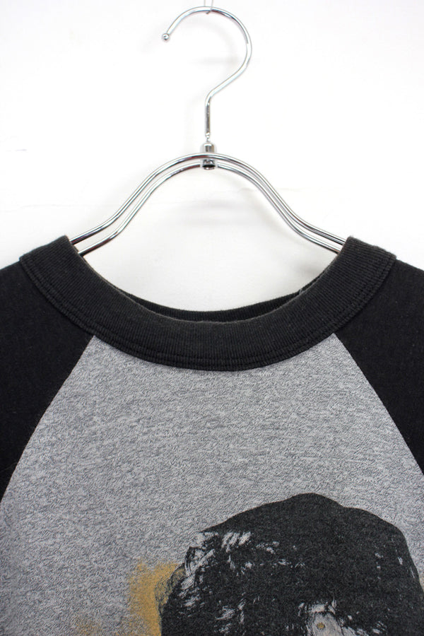 MADE IN USA 90'S BRUCE SPRINGSTEEN & THE E STREET BAND RAGLAN TEE SHIRT / GRAY / BLACK [SIZE: M USED]