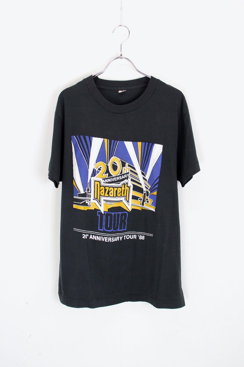 MADE IN USA 88'S NAZARETH 20TH TOUR TEE SHIRT / BLACK [SIZE: L USED]