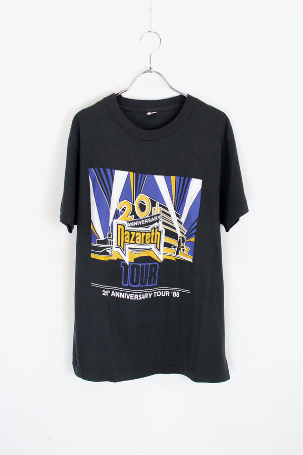 MADE IN USA 88'S NAZARETH 20TH TOUR TEE SHIRT / BLACK [SIZE: L USED]