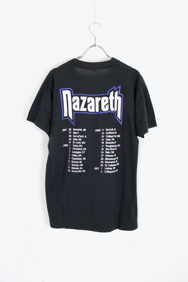 MADE IN USA 88'S NAZARETH 20TH TOUR TEE SHIRT / BLACK [SIZE: L USED]