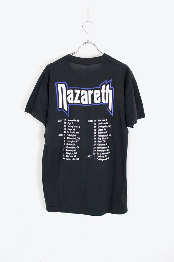 MADE IN USA 88'S NAZARETH 20TH TOUR TEE SHIRT / BLACK [SIZE: L USED]