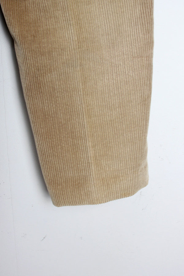 MADE IN ITALY 90'S TUCK CORDUROY PANTS / BEIGE [SIZE: 34상당 USED]