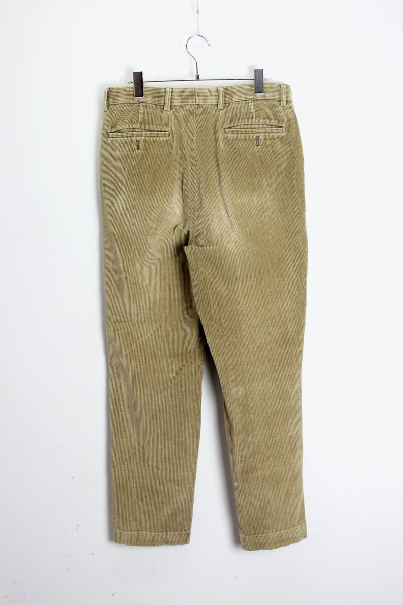 TUCK CORDUROY PANTS / BEIGE [SIZE: 32相当 USED]