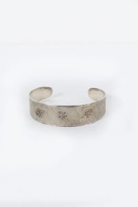 925 SILVER BANGLE W/14k GOLD [SIZE: ONE SIZE USED]