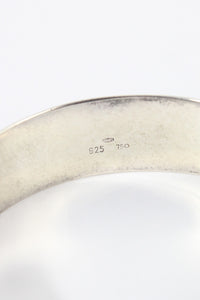 925 SILVER BANGLE W/14k GOLD [SIZE: ONE SIZE USED]