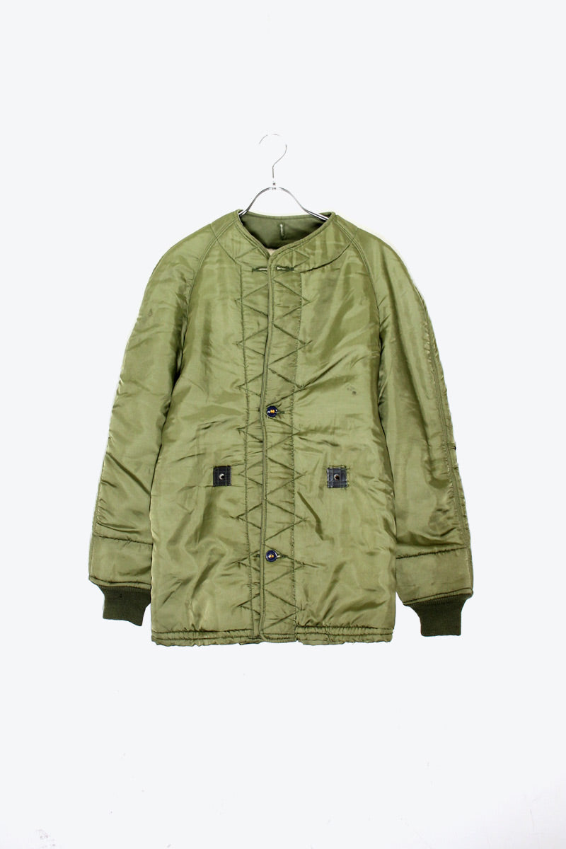 MADE IN USA 60'S WOOL PILE LINER JACKET / KHAKI [ SIZE: SML-LG USED ]