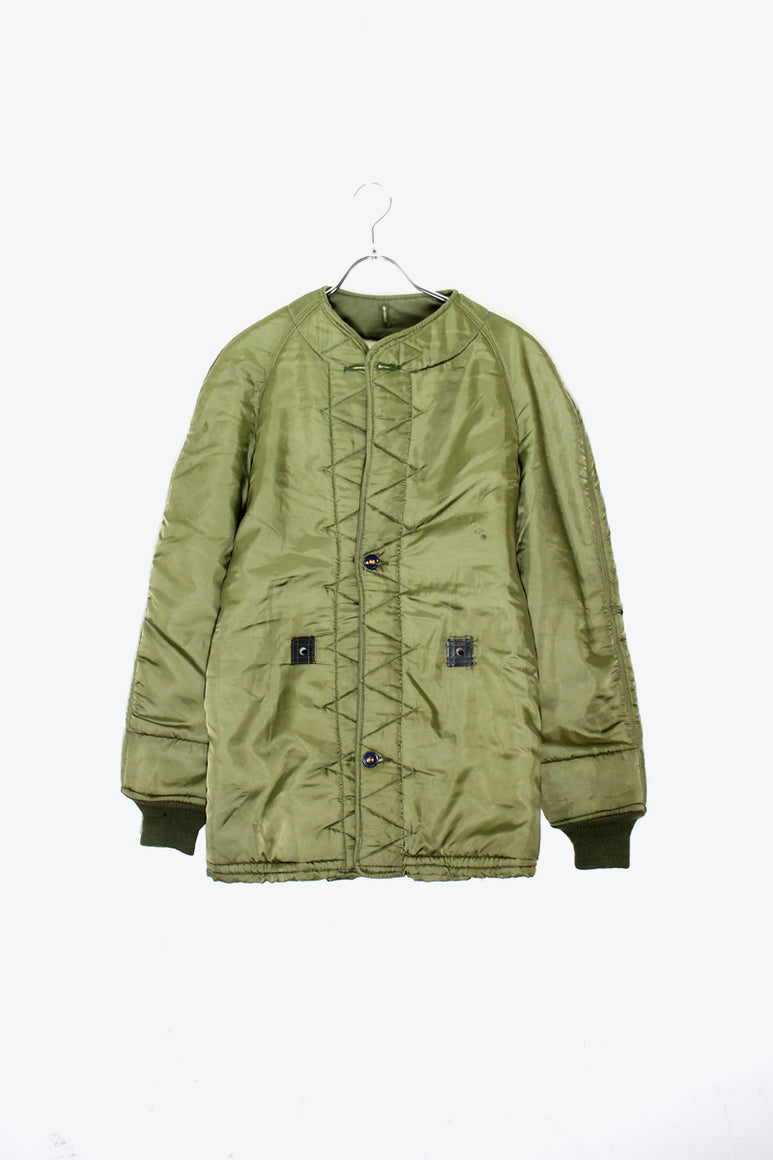 MADE IN USA 60'S WOOL PILE LINER JACKET / KHAKI［ SIZE: SML-LG USED ]