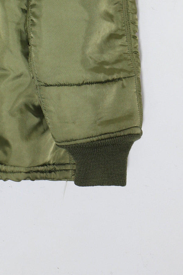MADE IN USA 60'S WOOL PILE LINER JACKET / KHAKI [ SIZE: SML-LG USED ]