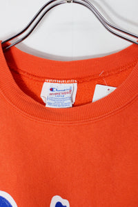 MADE IN USA 90'S GATORS REVERSE WEAVE PRINT SWEATSHIRT / ORANGE [SIZE: L USED]