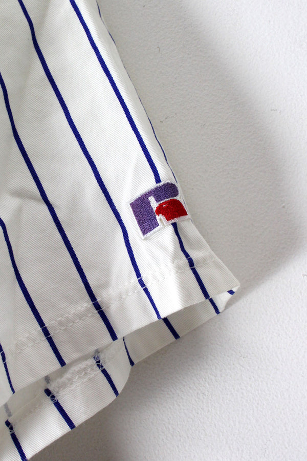 MADE IN USA 90'S NY METS BASEBALL SHIRT / WHITE [SIZE: M USED]