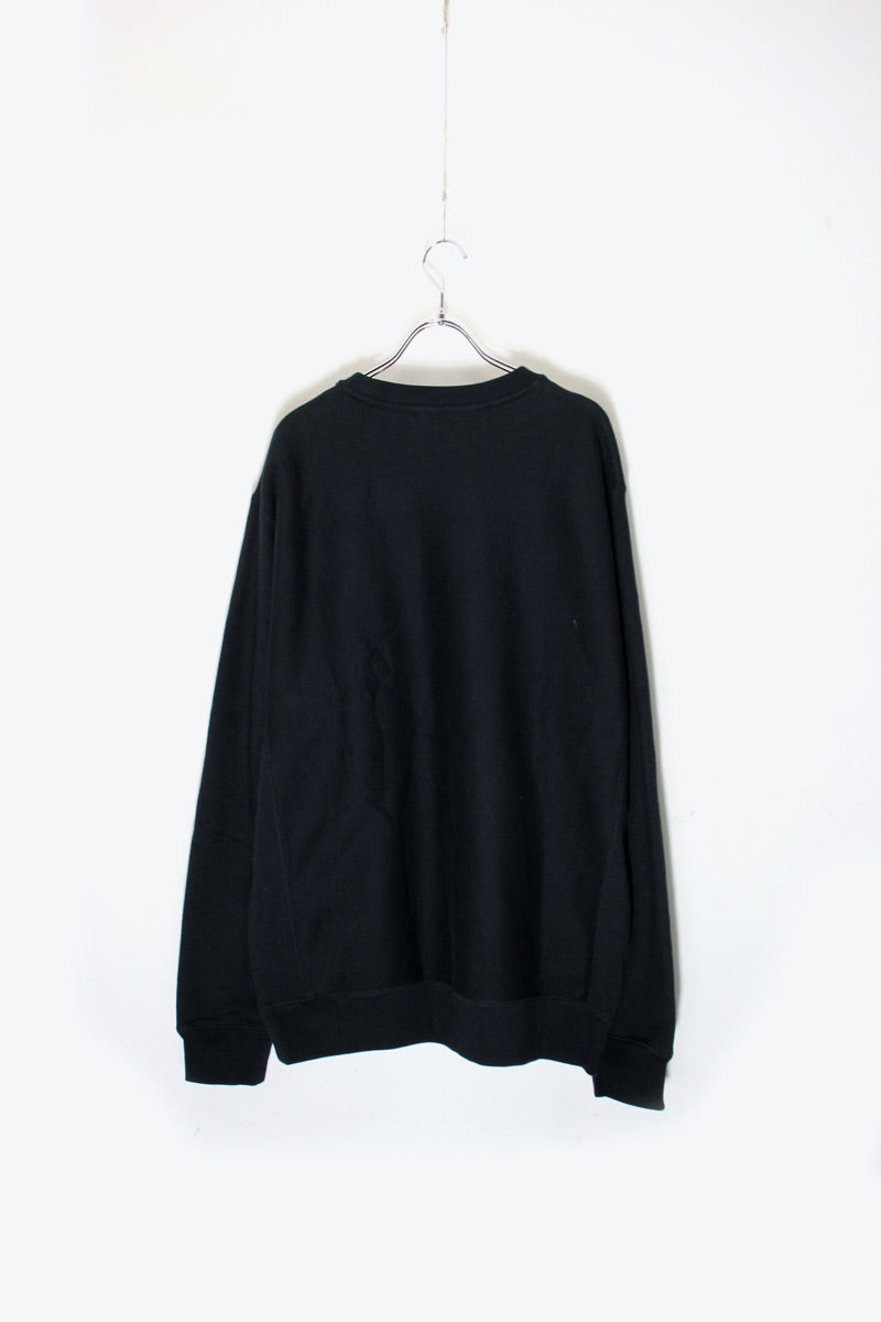 LOGO EMBROIDERY REVERSE WEAVE SWEATSHIRT / BLACK [SIZE: L equivalent USED]