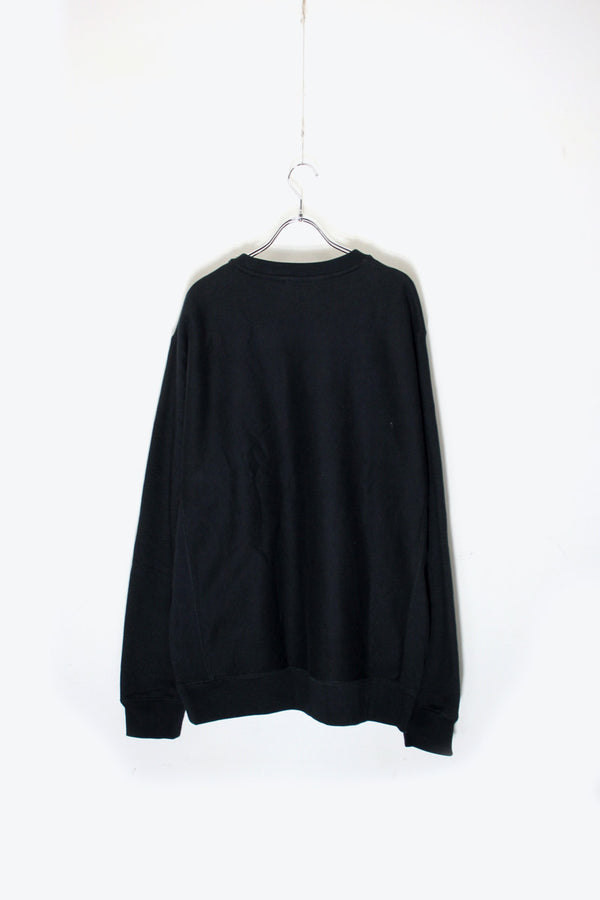 LOGO EMBROIDERY REVERSE WEAVE SWEATSHIRT / BLACK [SIZE: L equivalent USED]