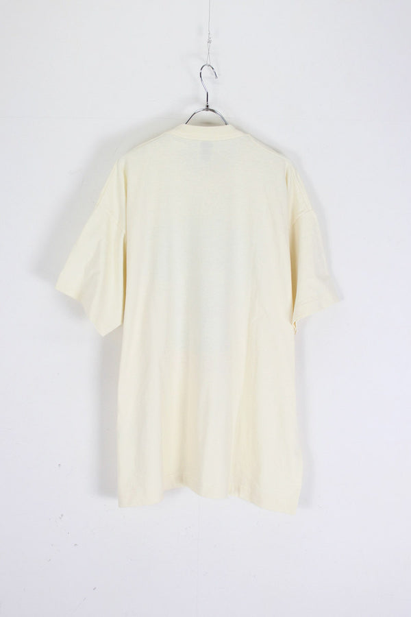 MADE IN USA 90'S E.M.T TEE SHIRT / CREAM [SIZE: XXL DEAD STOCK]