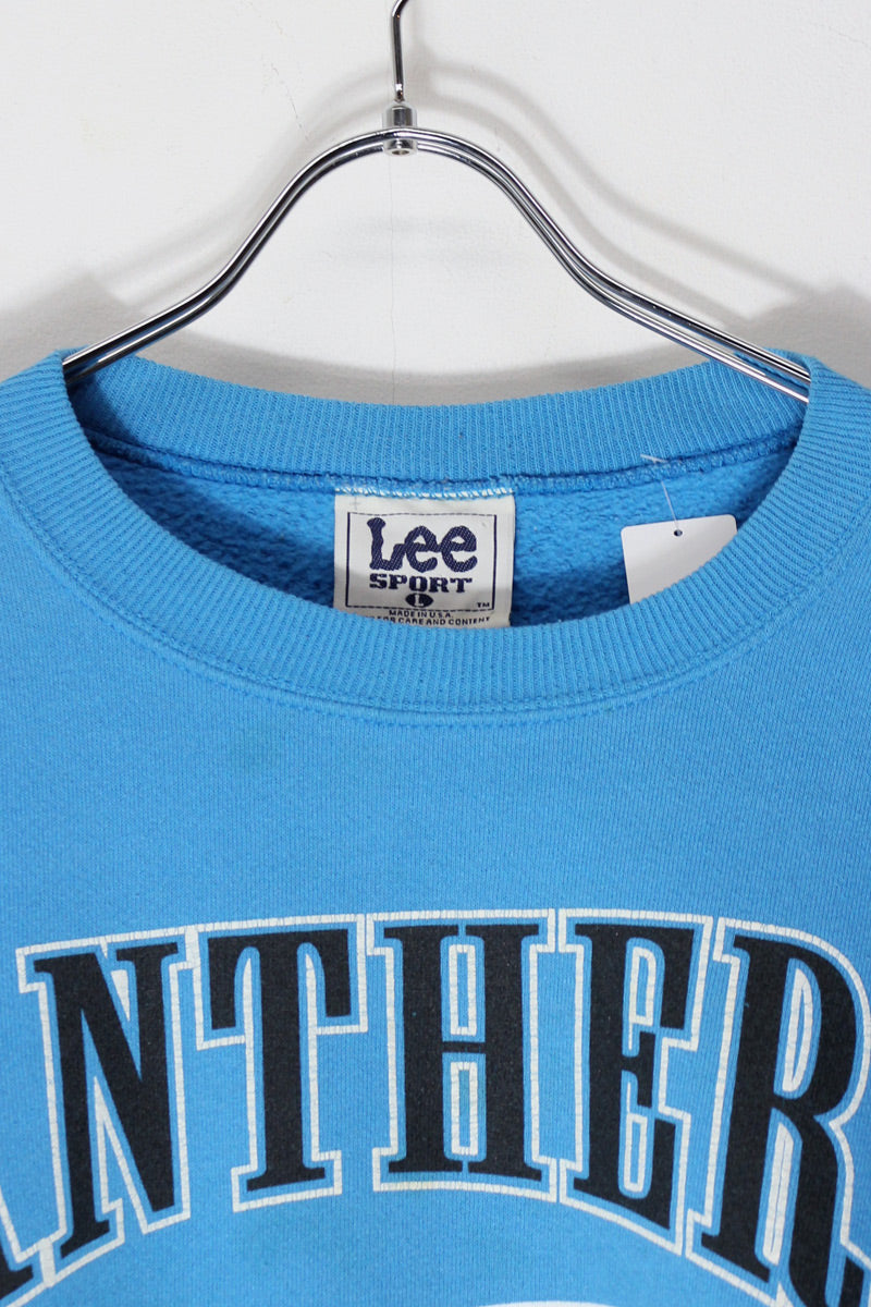 MADE IN USA 90'S CAROLINA PANTHERS NFL SWEATSHIRT / CERULEAN BLUE [SIZE: L USED]
