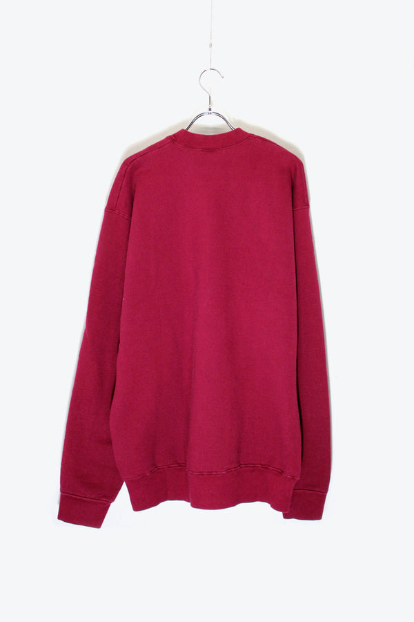 MADE IN USA 90'S NYC PRINT SWEATSHIRT / BURGUNDY [SIZE: XL USED]