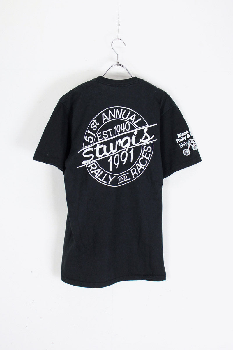 91'S RIDE FREE STURGIS S.D TEE SHIRT / BLACK [SIZE: L equivalent USED]
