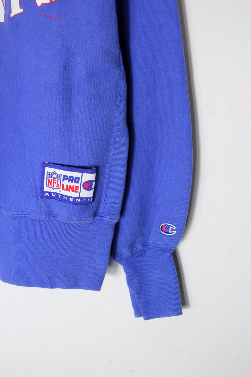 MADE IN USA 90'S REVERSE WEAVE NY GIANTS / BLUE [SIZE: L USED]