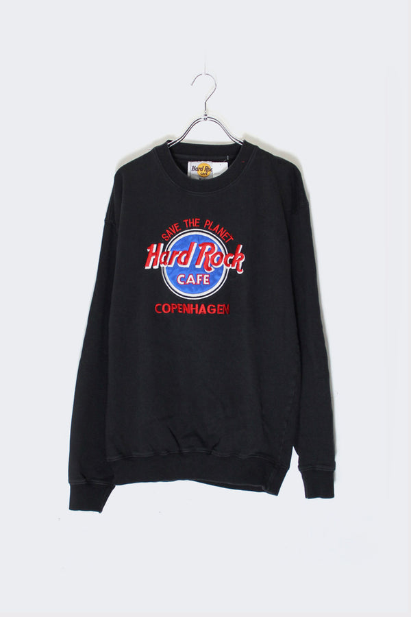 COPENHAGEN LOGO EMBROIDERY ADVERTISING SWEATSHIRT / BLACK [SIZE: M USED]