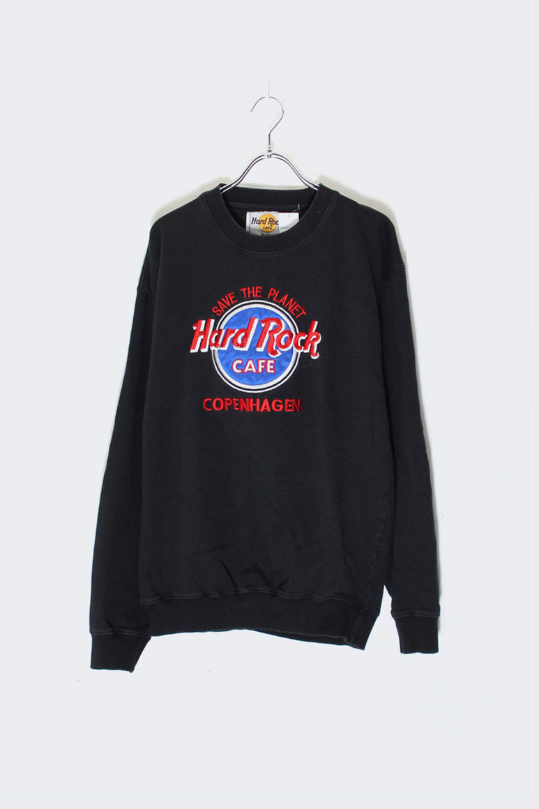 COPENHAGEN LOGO EMBROIDERY ADVERTISING SWEATSHIRT / BLACK [SIZE: M USED]