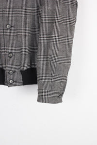 WOOL NYLON REVERSIBLE BUTTON JACKET / GLEN CHECK / BLACK [SIZE: L相当 USED]