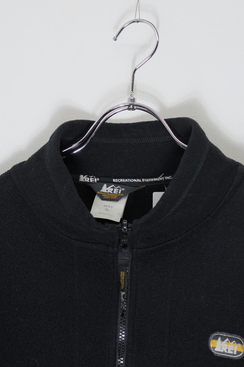 MADE IN USA 90'S POLARTEC FLEECE JACKET / BLACK [ SIZE: XL USED ]
