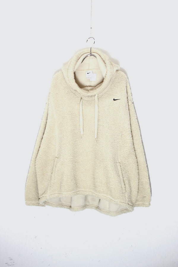 FLEECE HOODIE / CREAN [ SIZE: L DEADSTOCK/NOS ]