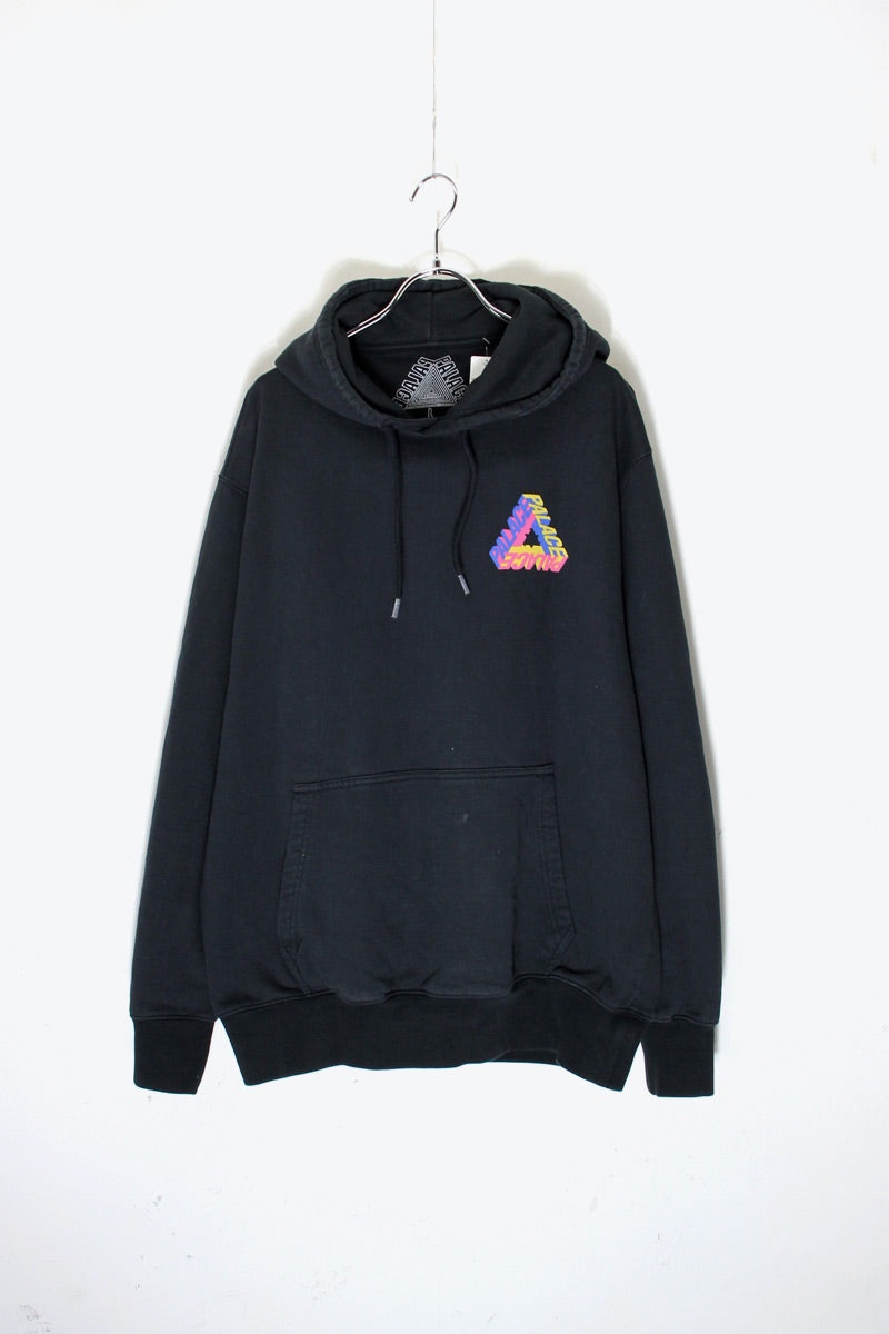 BACK PRINT SWEAT HOODIE / BLACK [SIZE: L USED]