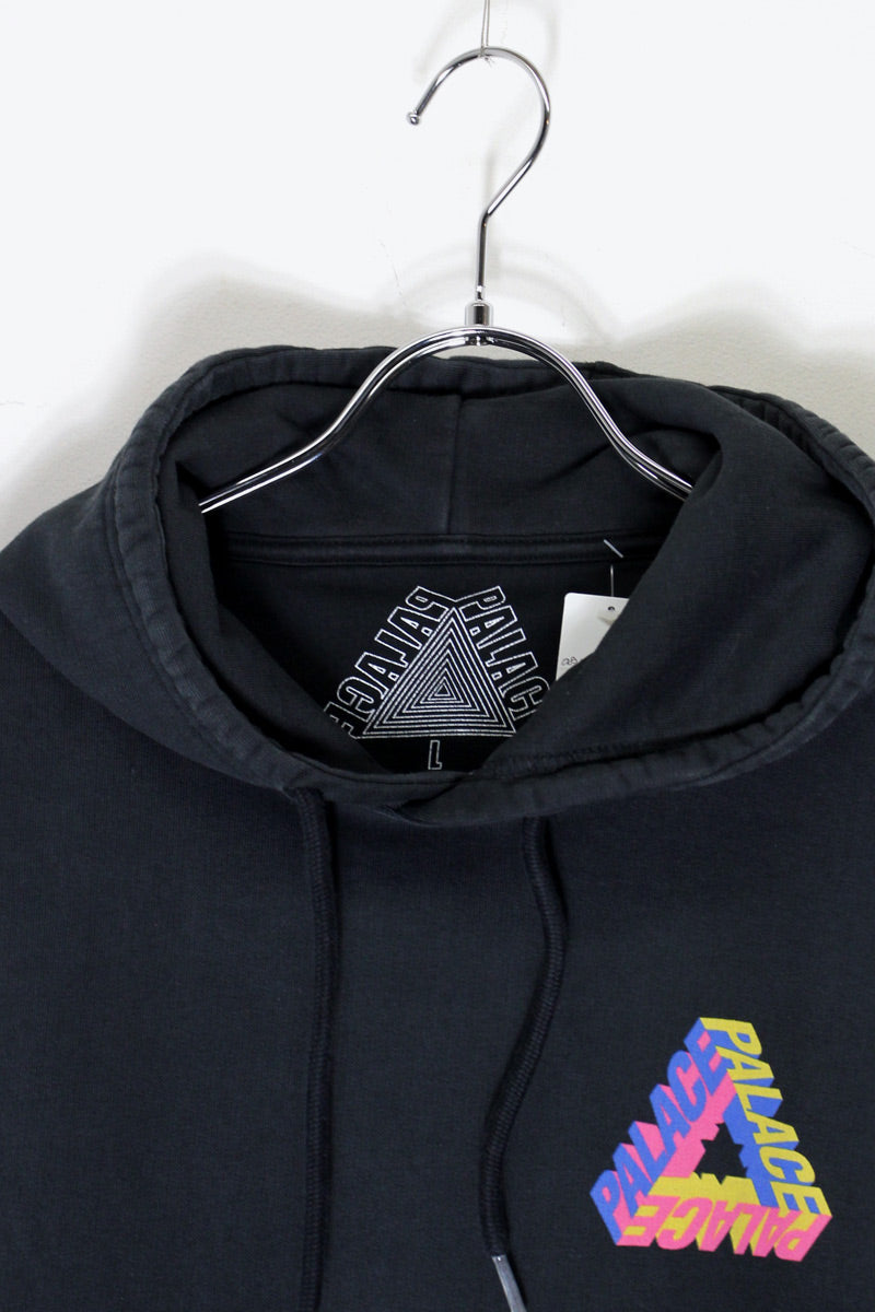 BACK PRINT SWEAT HOODIE / BLACK [SIZE: L USED]