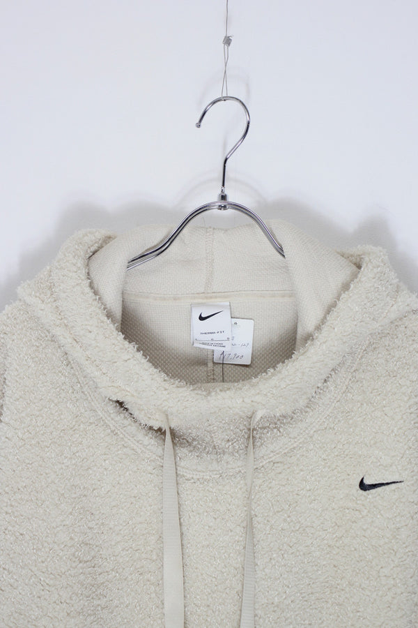FLEECE HOODIE / CREAN [ SIZE: L DEADSTOCK/NOS ]
