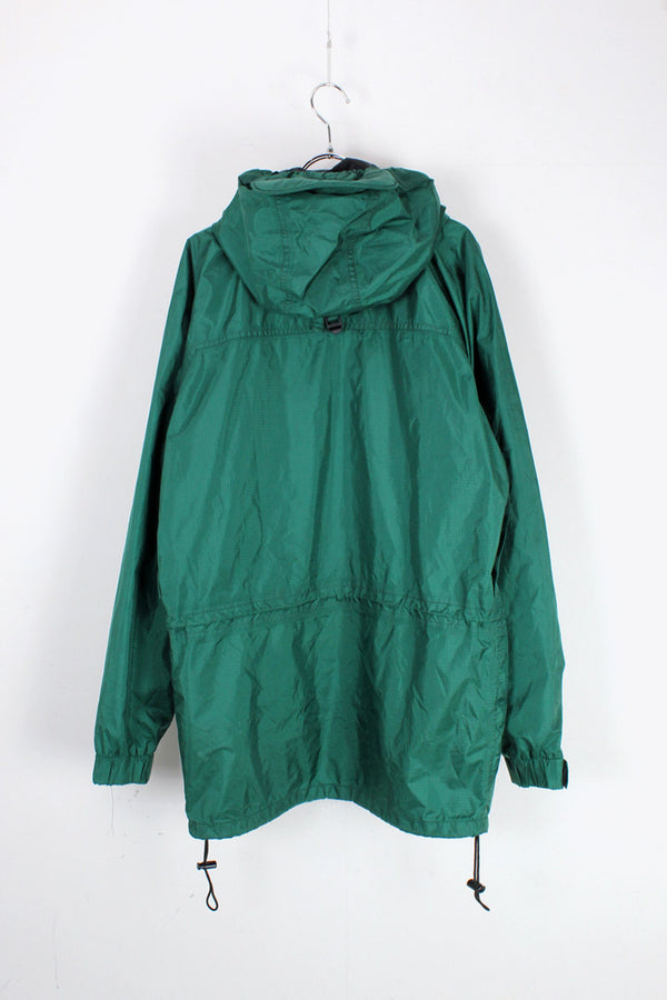 80'S GORE-TEX NYLON ZIP HOODIE JACKET / GREEN [SIZE: S USED]