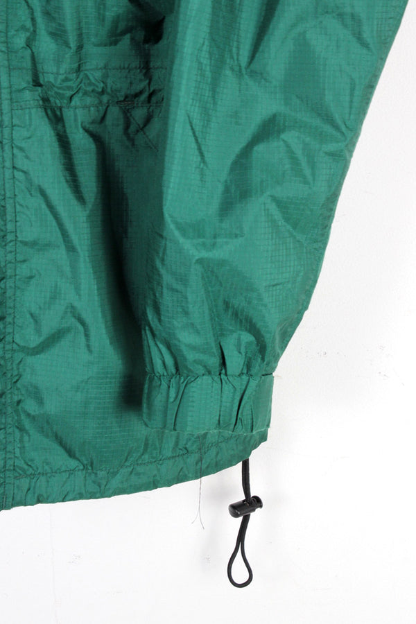 80'S GORE-TEX NYLON ZIP HOODIE JACKET / GREEN [SIZE: S USED]