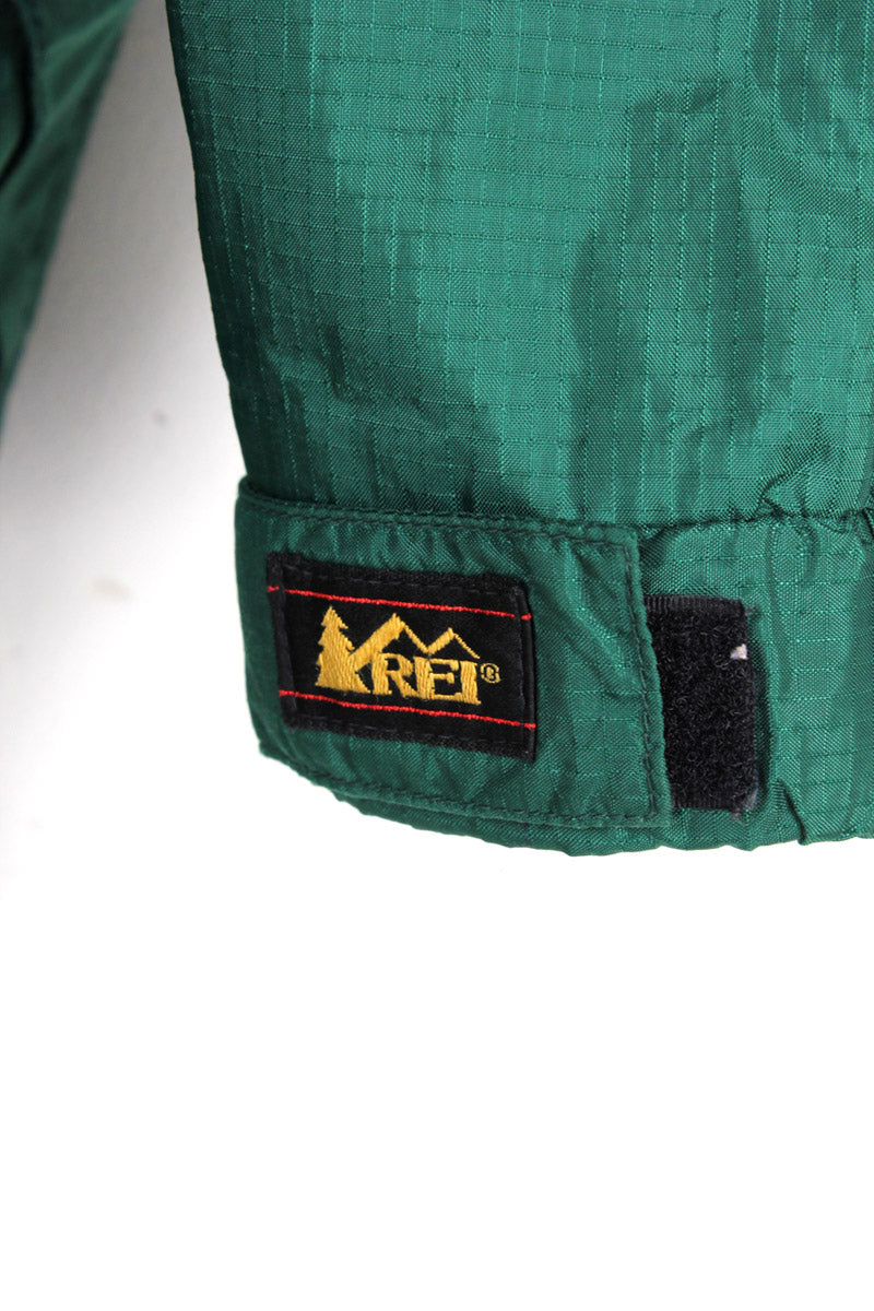 80'S GORE-TEX NYLON ZIP HOODIE JACKET / GREEN [SIZE: S USED]