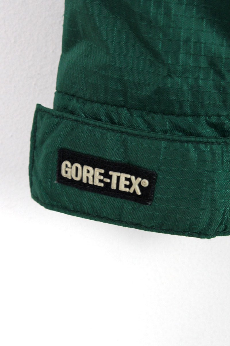 80'S GORE-TEX NYLON ZIP HOODIE JACKET / GREEN [SIZE: S USED]