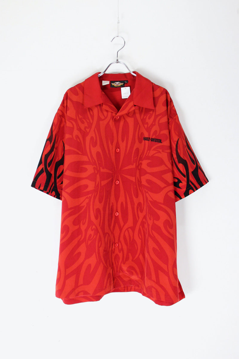 S/S FLAME SHIRT / RED [SIZE: L USED]