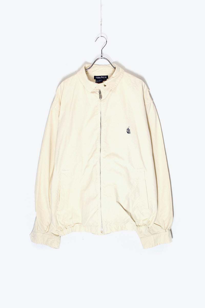 90'S ZIP UP JACKET / IVORY [SIZE: L USED]
