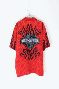 S/S FLAME SHIRT / RED [SIZE: L USED]