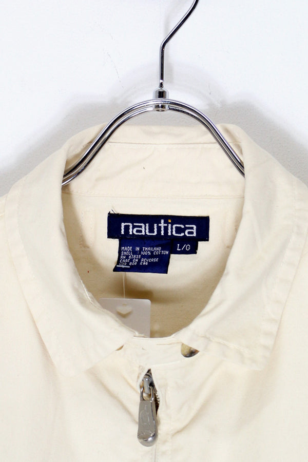 90'S ZIP UP JACKET / IVORY [SIZE: L USED]