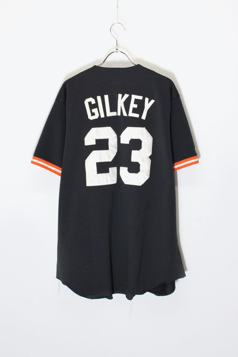 90'S S/S BASEBALL SHIRT NY METS 23 GILKEY / BLACK [SIZE: L USED]