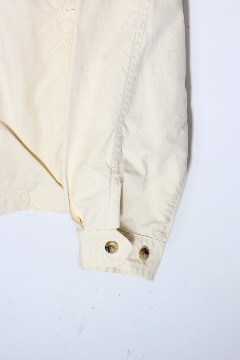 90'S ZIP UP JACKET / IVORY [SIZE: L USED]