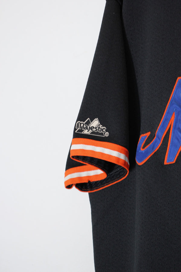 90'S S/S BASEBALL SHIRT NY METS 23 GILKEY / BLACK [SIZE: L USED]